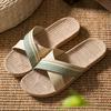 Indoor Slippers Couple Home Summer Slippers Women Linen Daily Slippers House Slippers Women Open Toe Slippers Shoes For Women