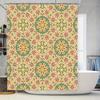 Kaleidoscope Shower Curtain With Flower Pattern Modern Bathroom Decor For Home Decoration Durable Fabric, Machine Washable Perfe