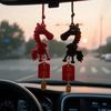 Traditional Chinese New Year Decoration Zodiac Pony Figurine Car Ornament  Festive Decor