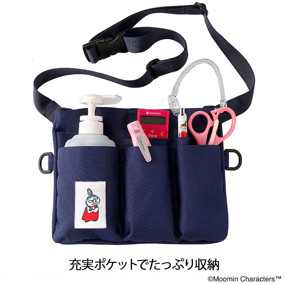 Moomin Waist Pouch Organizer Bag for Medical and Nurse Supplies 2-Way Nursing, Navy, 109422A,