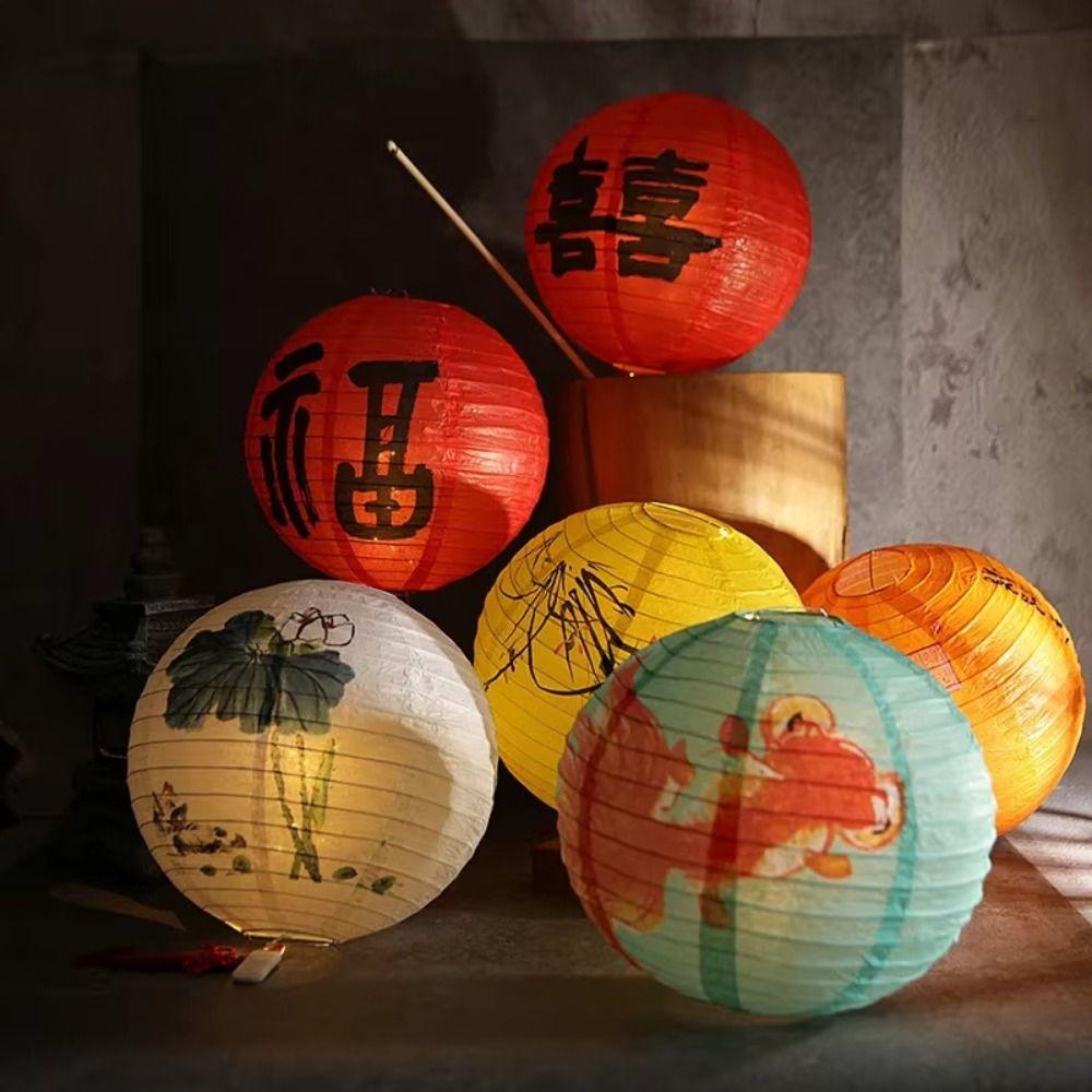 

Hanging Chinese Lantern Bamboo Paper Paper Lantern Traditional Festival Lantern Shopping Mall style 5