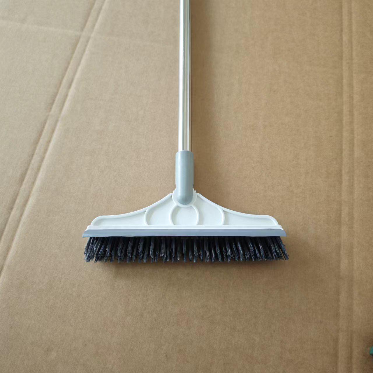 

Щетка для пола и плитки в ванной с длинной ручкой и скребком — жесткая щетина для чистки углов