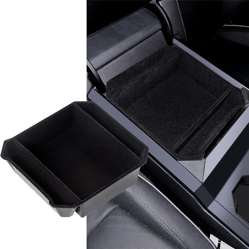 Center Console Organizer For Tesla Cybertruck 2026, Upgraded Flocked ABS Storage Tray Box For Cybertruck Accessories