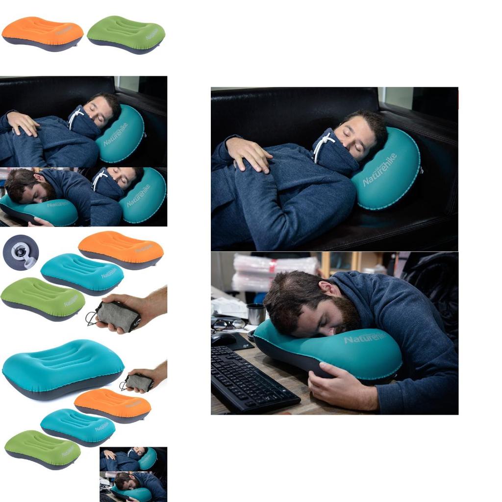 Naturehike Letter Print Travel Inflatable Pillow For Long Flights And Outdoor Use