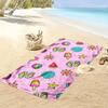 Colorful Summer Pattern with Beach Icons Beach towel quick-drying for travel outdoor sports jogging beach and swimming