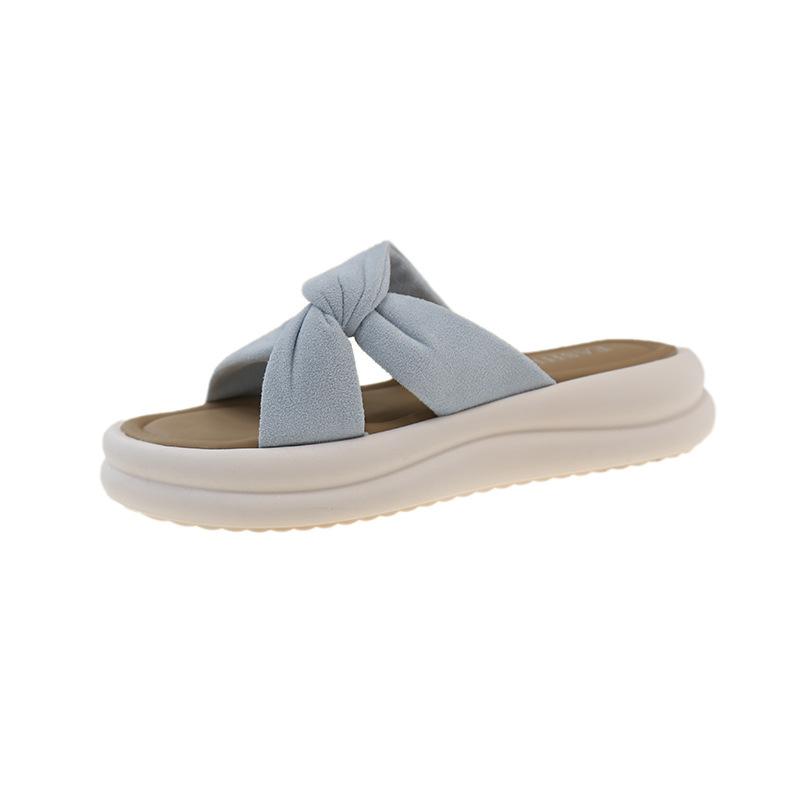 

High sense cross with cool slippers women wear summer new Internet celebrity fashion women thick bottom word beach sandals 40