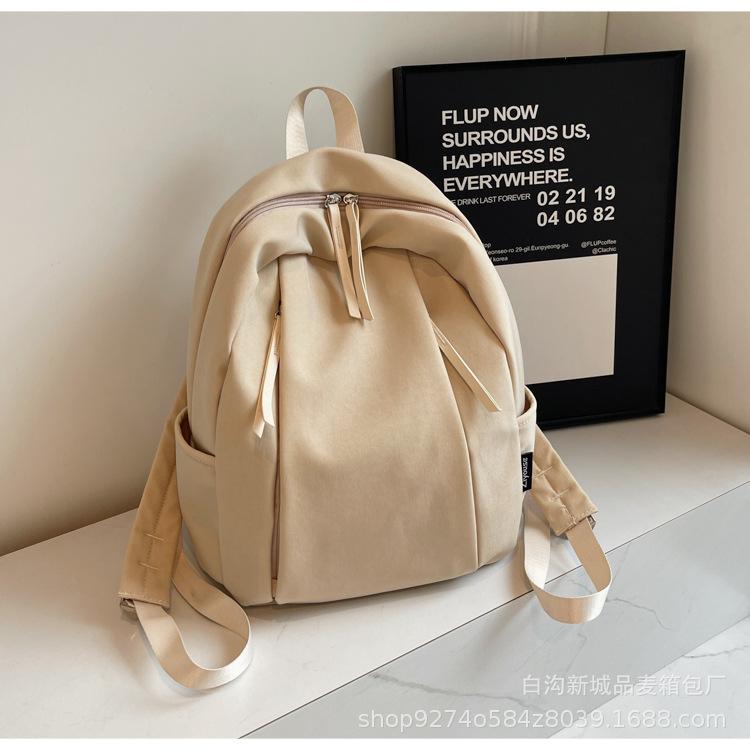 2025 New School Bag Boys High School Students College Students Junior High School Students Simple Backpack Fashion Backpack Women's Large Capacity