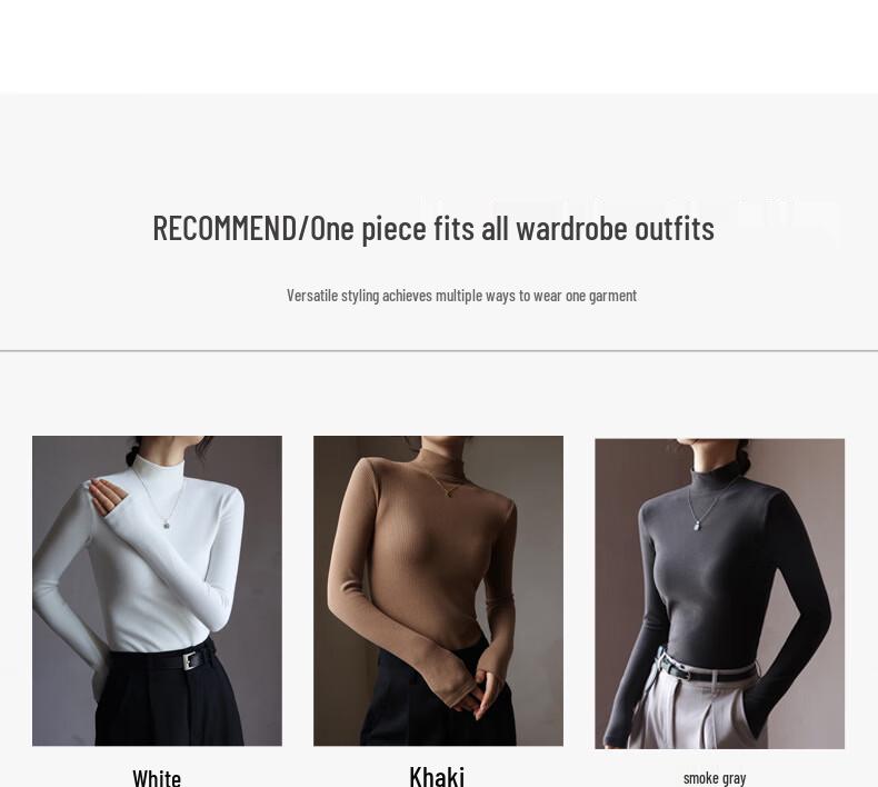 Women's Velvet-Lined Semi-High Neck Thermal Top