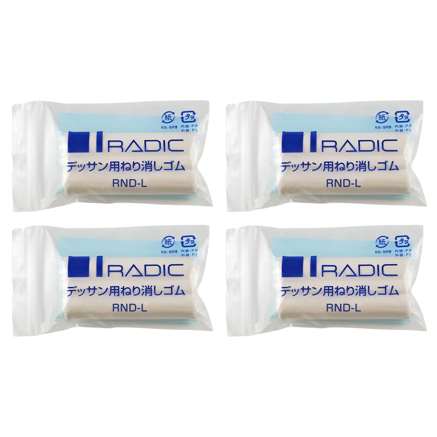 

Ластик Sakura Crepas для рисования 4 штуки RND-L(4) белый