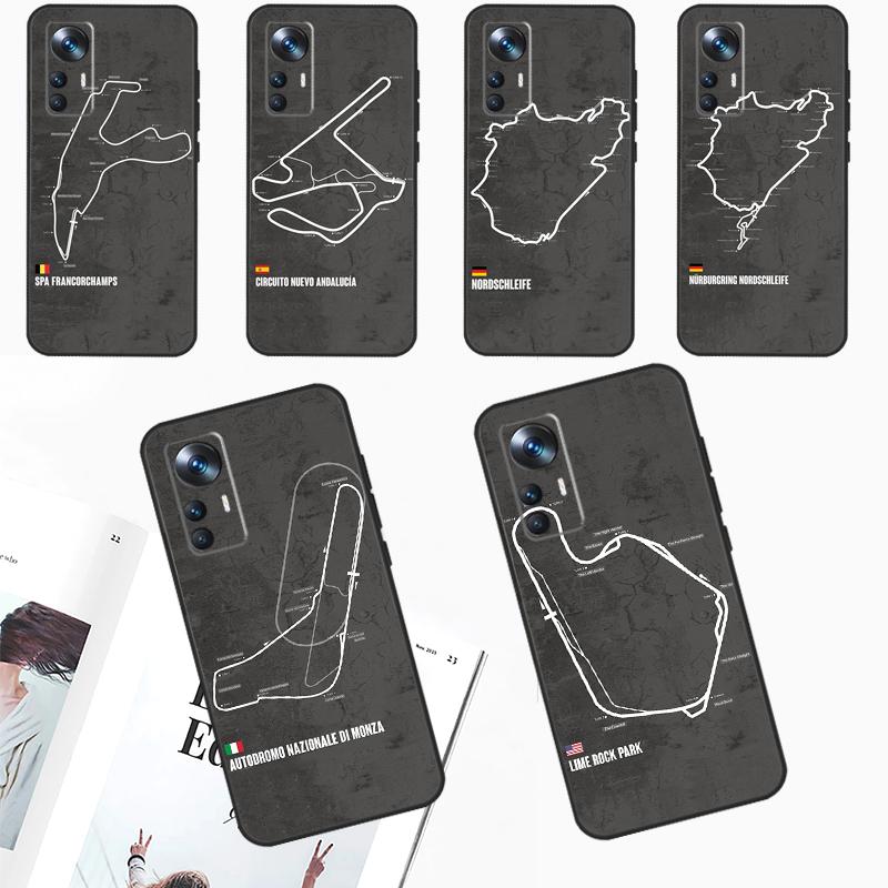 Formula 1 F1 Racing Circuit Case For Xiaomi 13T Pro 14 Ultra 12 13 Lite 11T 12T POCO F5 M6 X3 X4 X5 X6 Pro F3 M5s Cover
