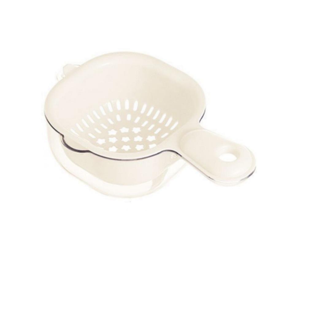 Kitchen Double-layer Basket, Fruit And Vegetable Bowl, Double-layer Design, Lock Design, Portable Storage Fruit Washing Multi-purpose Kitchen Cleaning