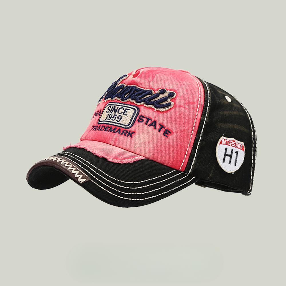 Korean Version of Personalized Retro Baseball Cap Letter Embroidered Sun Hat Women Fashion Travel Baseball Cap Men Old Hat Trend