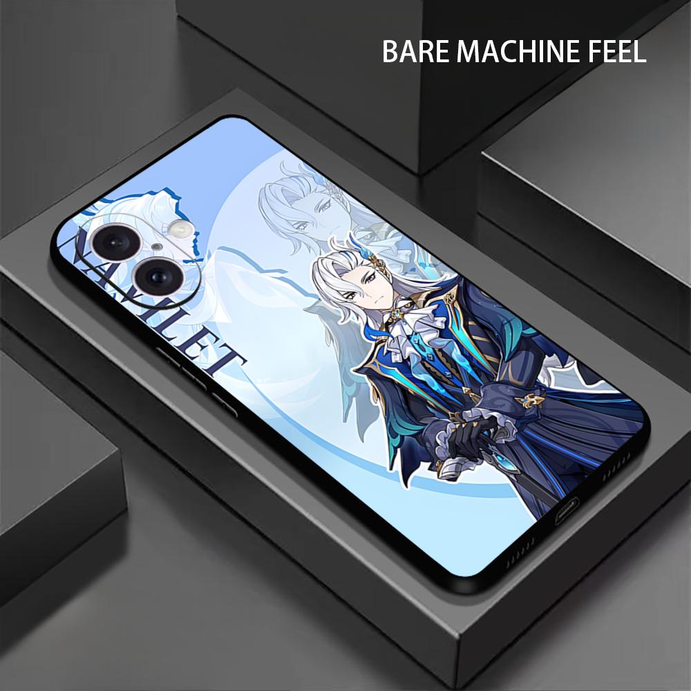 Genshin Impact Neuvillette Phone Case For iPhone 16 16e 15 14 13 12 11 XS XR Plus Mini Pro Max Soft Black Shockproof Cover
