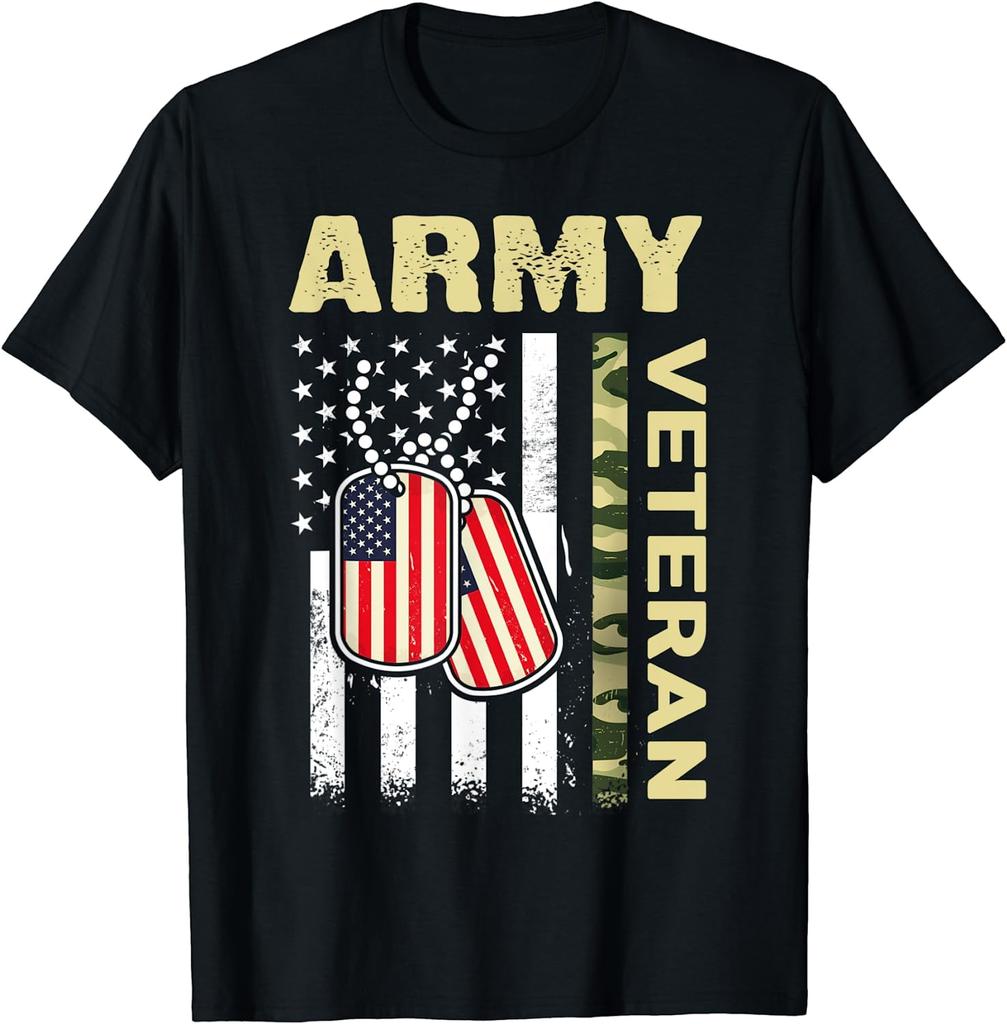 American Flag Camo Proud Us Army Veteran TShirt