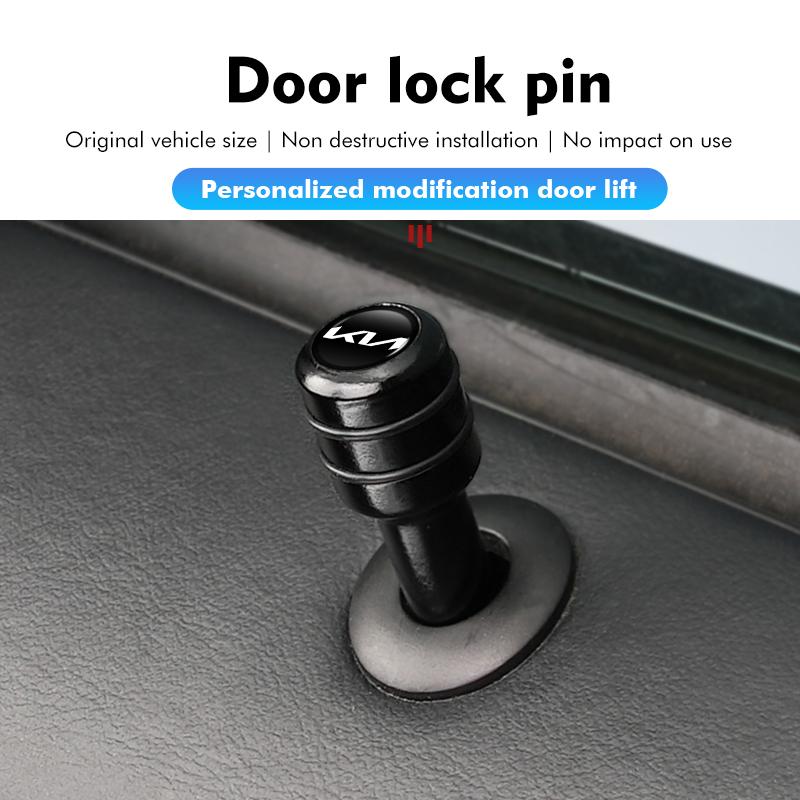 YEXP1 For KIA Universal Car Security Door Lock Pin Alloy Knob Pull Accessory Ceed Sportage Rio K5 K2 Optima Cerato Venga Sedona
