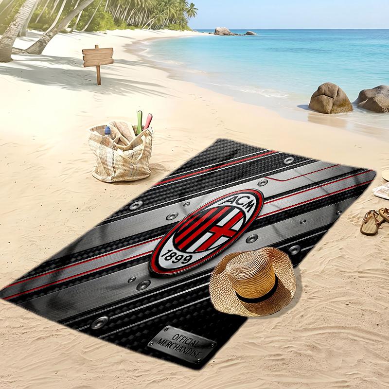 AC Milan Printed Beach Towel Quick Dry Soft TowelPortable Large Rectangular Beach Blanket for Travel Swimming Pool