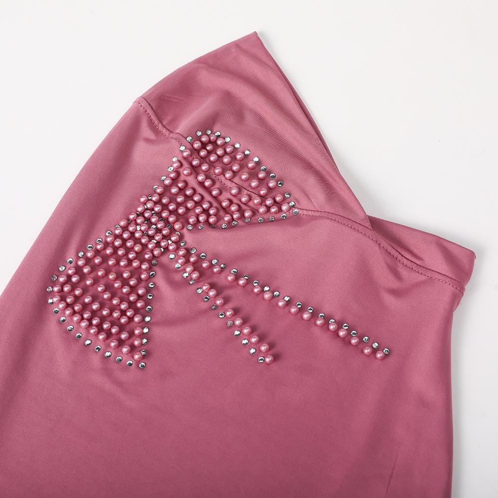 Jersey Instant Plain Hijab Underscarf Women Muslim With Bow Drills Tudung Full Cover Inner Islamic Scarf Shawls Supplier