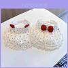 Summer Baby Girl Sun Hat With Wide Brim And Cherry Print For Outdoor Protection