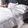 Solid Silk Bedding Set with Bed Sheet Duvet Cover Pillowcase Satin Single Couple Bedsheet King Queen Double Twin Size