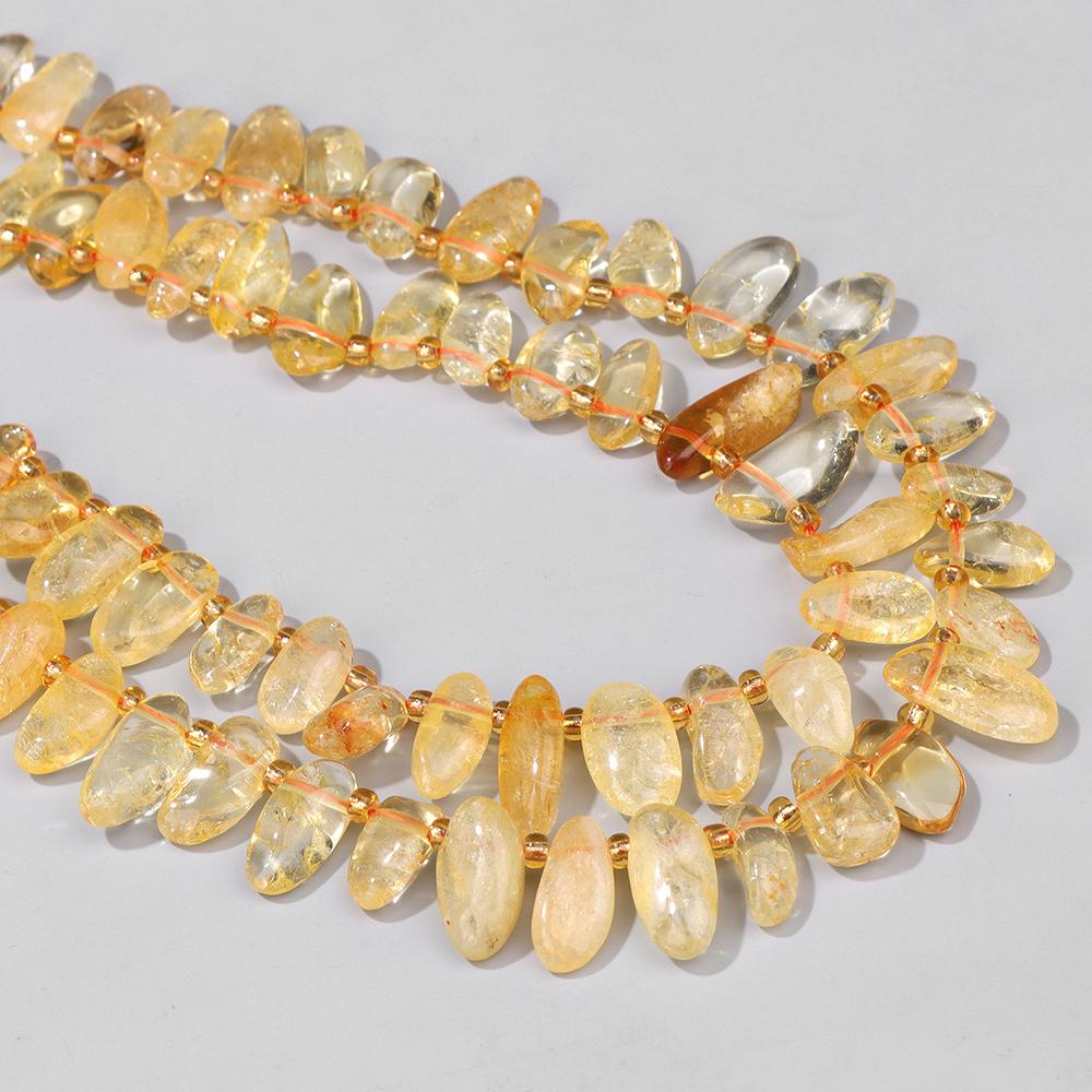 7-16mm Irregular Natrural Yellow Citrine Beads Charm Loose Chip Spacer Gems Crystal Beads For Jewelry Making Accessories