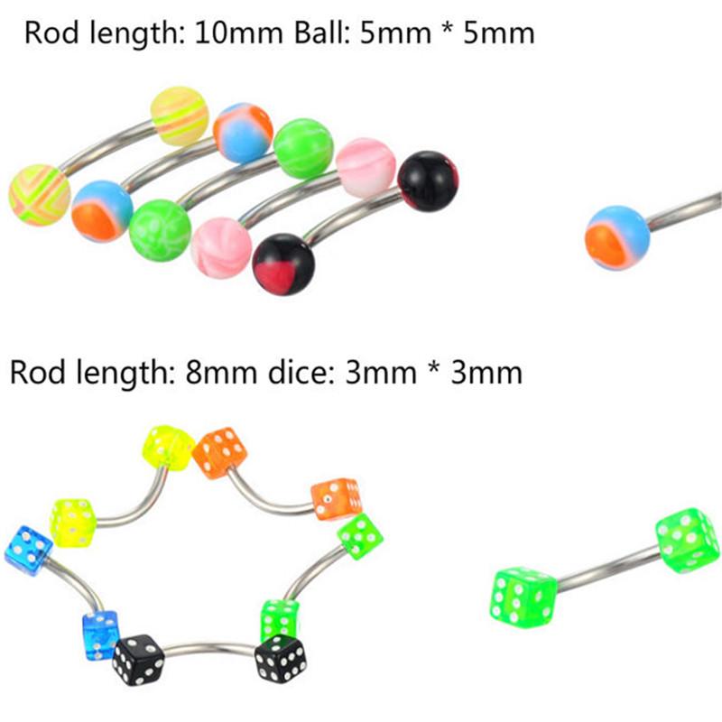 105 ks Hromadné šarže Body Piercing Obočí Šperky Břicho Jazyk Bar Kroužek