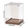 Wooden Bottom Storage Box Window Acrylic Toy Gundam Building Block Box Glue-Free Dust Cover