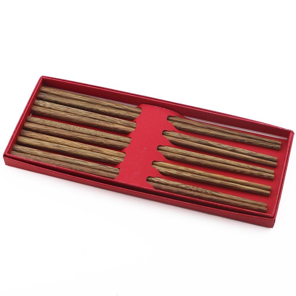 

Многоразовые 5 пар палочек для еды ручной работы из натурального дерева, суши, еда, противоожоговые палочки для еды, разноцветные деревянные палочки для еды, посуда для отеля