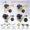 HEIGHTEN Bait Reel Handle (No Knob) 70 Aircraft Aluminum - Shimano, Daiwa, Abu Garcia Compatible (Gold, 130mm) (HT02303)