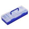 Double-Layer Fishing Tackle Box with Removable Dividers for Hooks and Tools