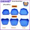 2/6 Peças Base de Modelo Dentário Base de Gesso de Silicone Bandeja de Impressão de Prótese Dentária Kit de Base Moldadora para Odontologia Ferramentas de Dentista