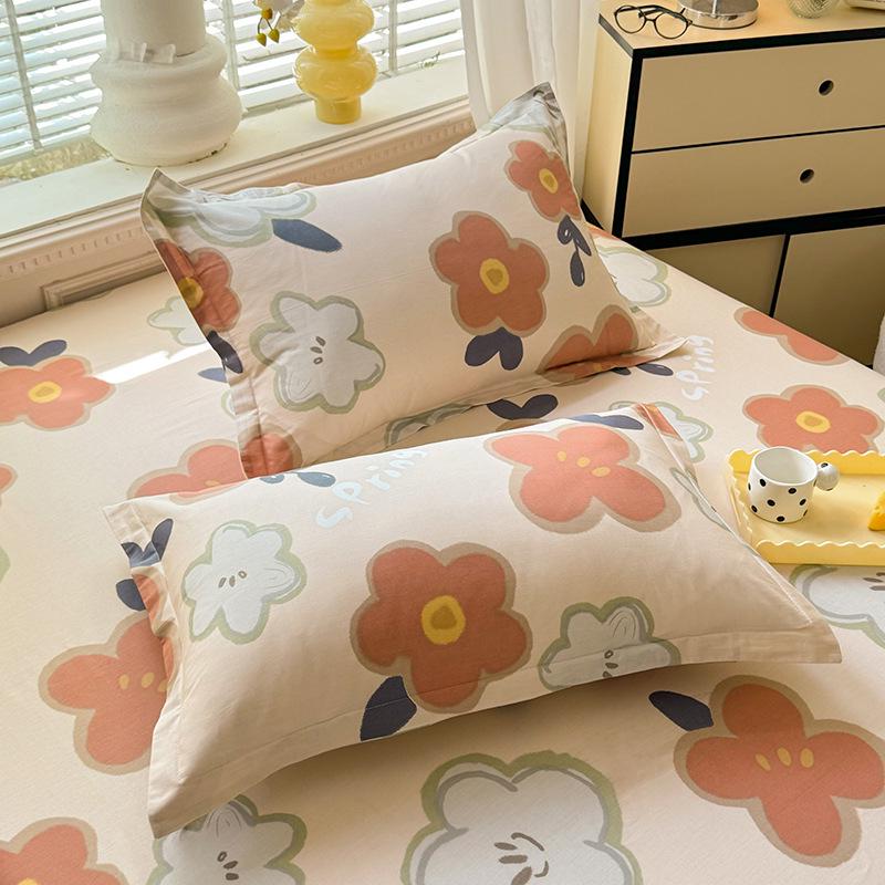 Cotton Pillowcases: Pure Cotton, Simple Style for Home, Dorms, Single & Double Rooms (Single/Pair)
