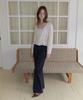 Aente Vintage Boots Cut Pants - Navy