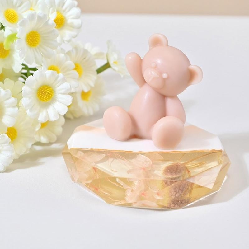 Flexible Silicone Mould for Craft Round and Square Bases Designs for Candle Making and Resin Art Projects Supplies