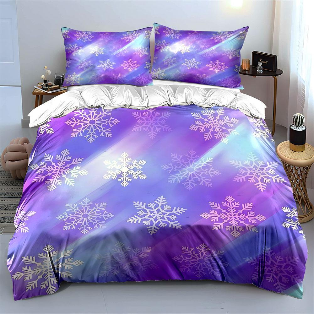 Christmas Tree with Ornaments Bedding Duvet Cover Set Duvet Cover Pillowcases (1*Duvet Cover 2*Pillowcases, without duvet insert)