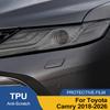 Autoscheinwerfer Schutzfolie für Toyota Camry XV80 XV70 2018-2026 Rauchschwarz Vorgeschnitten Kratzfest Hochglanz Vinyl Folie