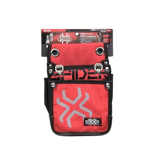 SK11 SPIDER Tobi Waist Pouch, Small, Thin, Crush-Resistant Accordion Construction, with Stretch Interior Pocket, 180mm W x 230mm H x 100mm D (SPD-RD-4