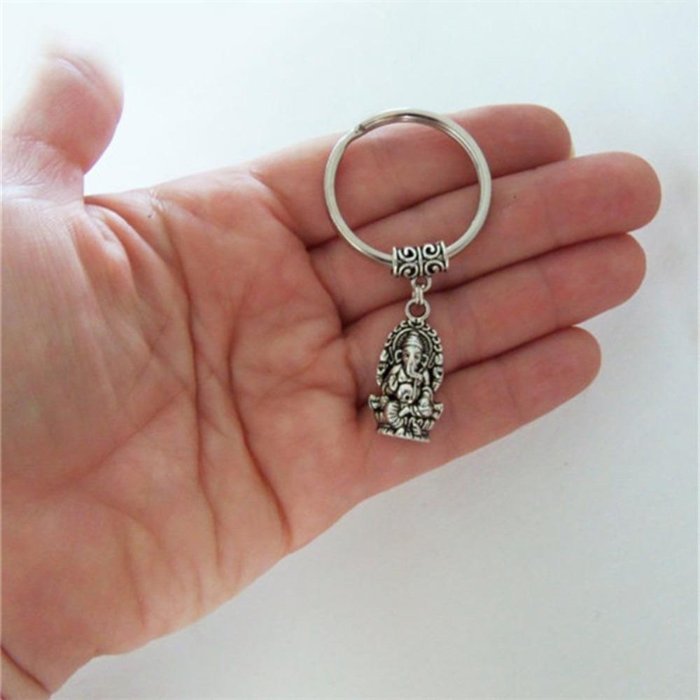 Exquisite Elephant Trunk Buddha Bodhisattva Pendant Keychain for Women Men Family Friends Buddhist Belief Amulet Jewelry Gifts