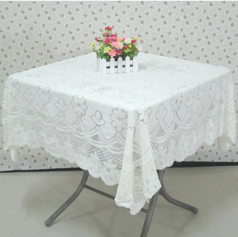 Modern Table Cloth White Vintage Lace Decorative Tablecloth Dining Table Cover Cloth Textile Wedding Party Hotel Home Decoration