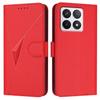 YX0090 For Xiaomi 14T Case Triangle Imprint Leather Phone Cover with Lanyard