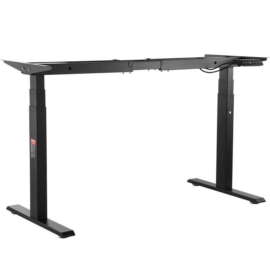 Electric Standing Desk Frame Dual Motor Adjustable 65-129 Cm H Black