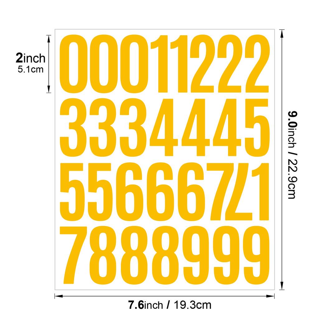 2-inch Digital Sticker Cut Die Self-adhesive Vinyl Vinyl Sticker Waterproof Number Identification Classification Digital Sticker