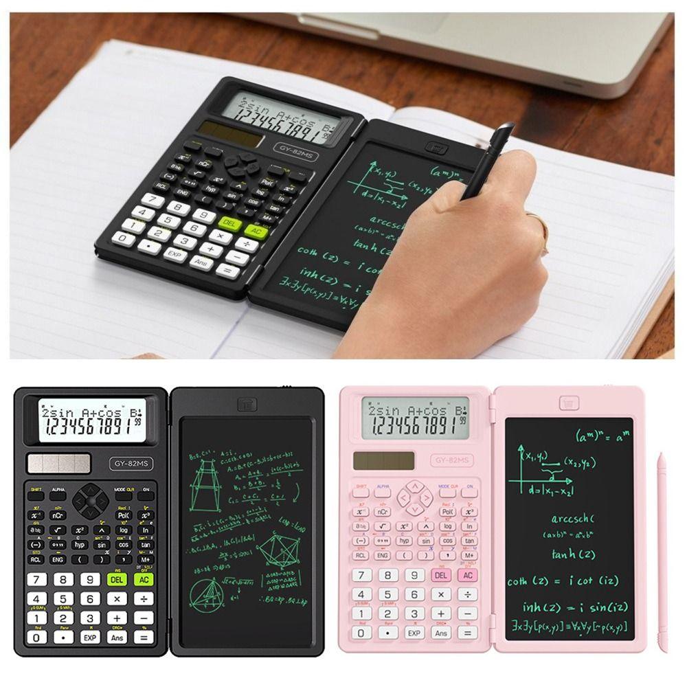 2-In-1 Foldable Writing Tablet Math Calculator 82MS 240 Function Accounting Calculator Office