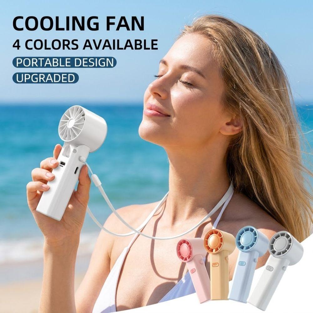 3 Gears Pocket Neck Fan Foldable Cooling Fan Portable Mini Handheld Fan Summer Essentials