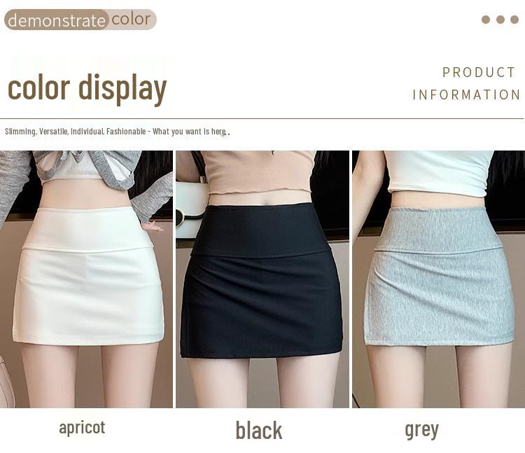 Spicy Girl High Waist Grey Irregular A-line Mini Skirt - Summer Versatile Slimming Bodycon