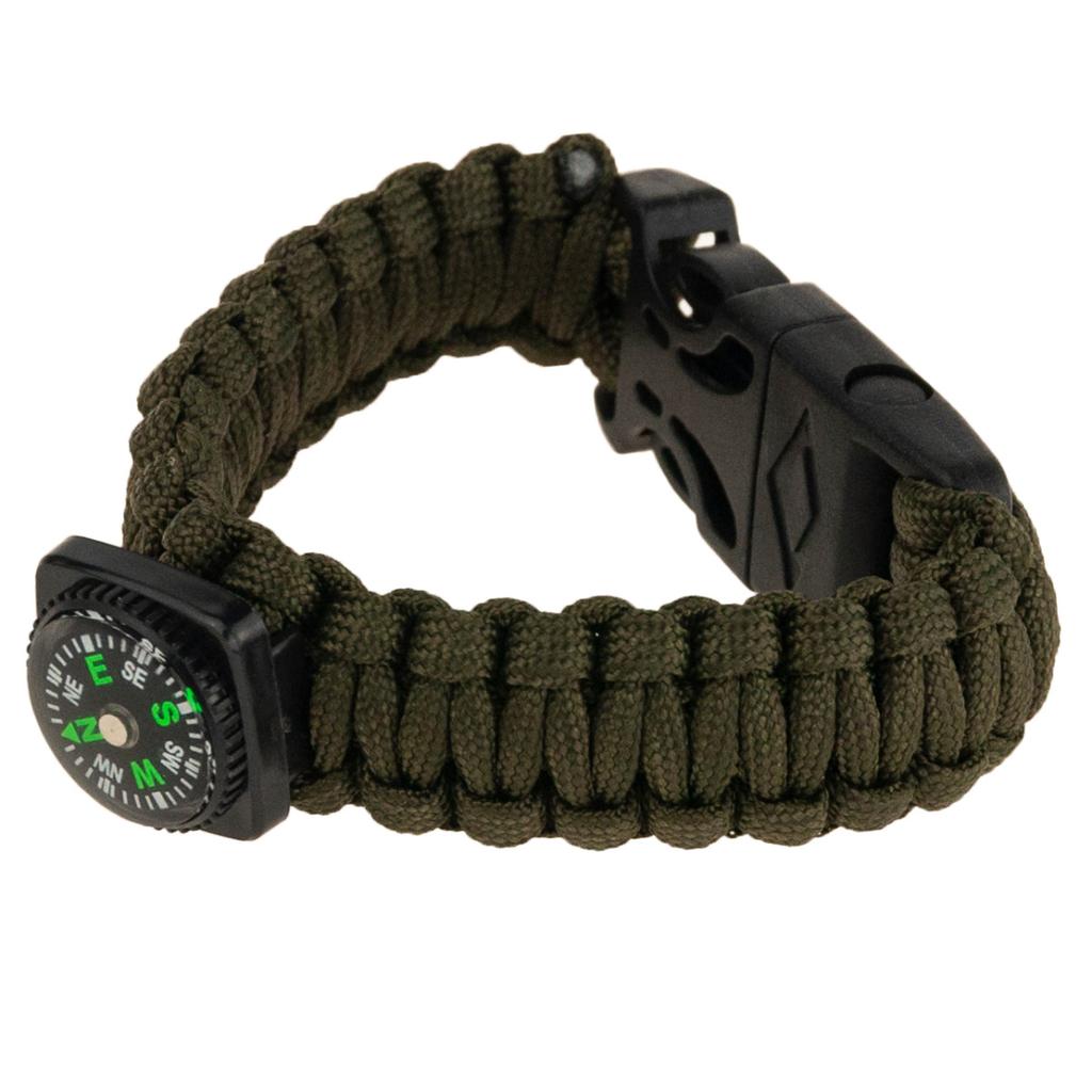 SS88 5-in-1 PARACORD SURVIVAL BRACELET COMPASS TIRN