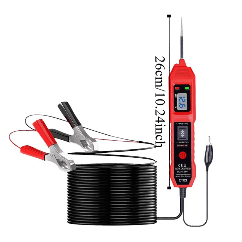 DC 6-24V Multifunctional Car Circuit Tester Continuity Testing 8A Automotive Electric Circuit Tester Test Lamp Digital Display