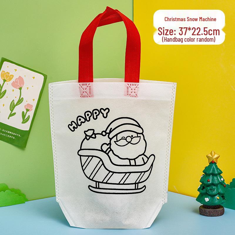 

Детская рождественская сумка-тоут для раскрашивания граффити своими руками