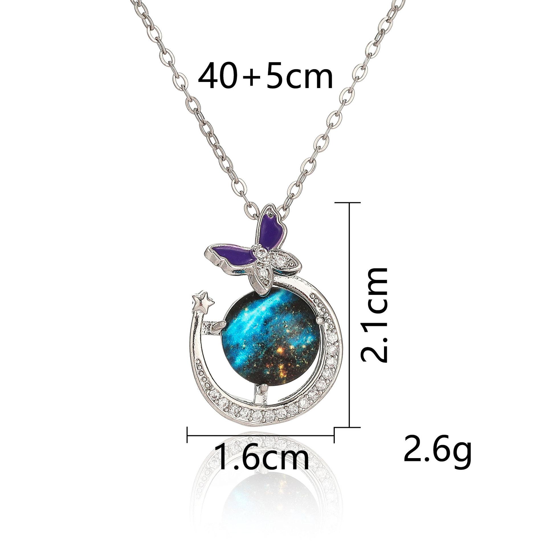 

Ожерелье из титановой стали со звездой для женщин, ожерелья с подвеской в виде планеты, луны и астронавта, ювелирные изделия, подарки