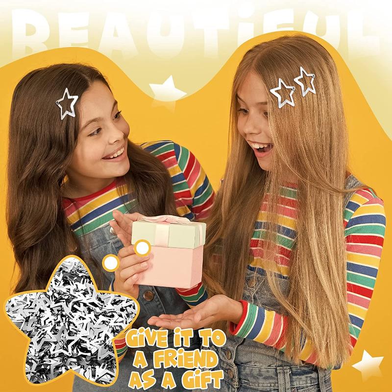 Ασημί χρώμα Αστέρι Κλιπ Μαλλιών Κορίτσια Πλαϊνό Κλιπ Μαλλιών Μπαρέτα Χαριτωμένο Μεταλλικό Φιλιγκράν Αστέρι Κλιπ Μαλλιών Κλιπ Μαλλιών Γυναικεία Κοσμήματα Αξεσουάρ Μαλλιών