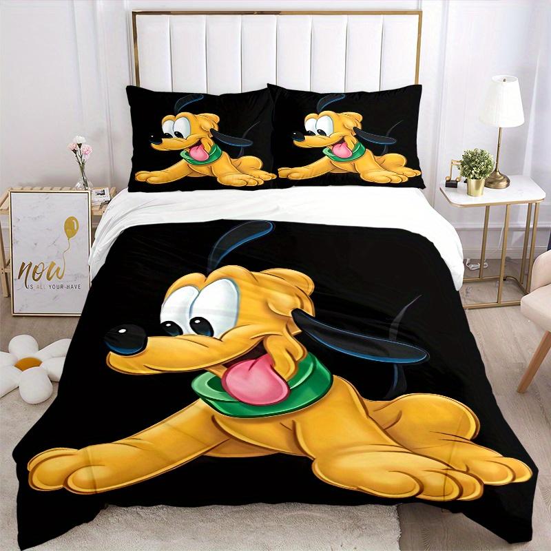 3pcs Pluto Printed Quilt Set - Includes 1 Quilt Cover and 2 Pillowcases, Machine Washable - Suitable for All Seasons.S079